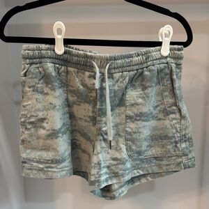 Athleta Blue Tie-Dye Athletic Shorts